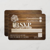 Rustikale Ladder Liebe Gipskraut UAWG Wedding RSVP Karte (Vorne/Hinten)
