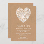 Rustikale Lagerung der Küche Brautparty Party Einladung (Vorne/Hinten)