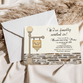 Rustikale Lampe Post Housewärming Einladung