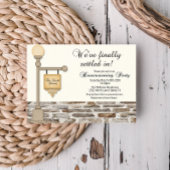 Rustikale Lampe Post Housewärming Einladung
