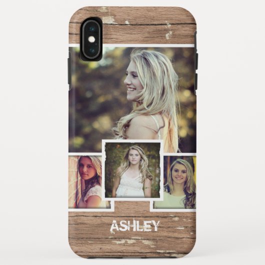 Rustikale Land-Art-Bilderrahmen-Foto-Collage Case-Mate iPhone Hülle (Rückseite)