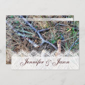 Rustikale Land-Camouflage-und Einladung (Vorne/Hinten)