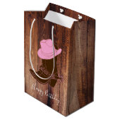 Rustikale Land-Cowgirl-Stiefel u. Mittlere Geschenktüte (Rückseite Schrägansicht)