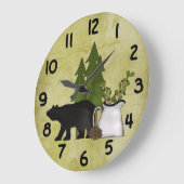 Rustikale Land-Gebirgsbärn-Wanduhr Große Wanduhr (Winkel)