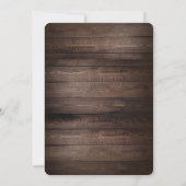 Rustikale Land-Hochzeit mit Spitze u. Weckglas Einladung (Rückseite)