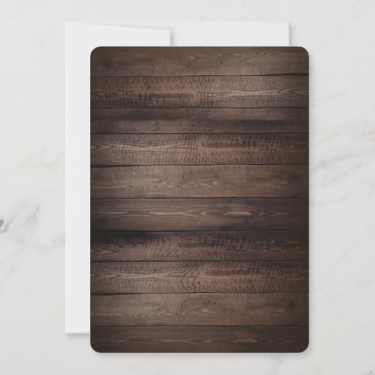 Rustikale Land-Hochzeit mit Spitze u. Weckglas Einladung (Rückseite)