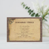 Rustikale Land-Hufeisen, die Probe Wedding sind Einladung (Stehend Vorderseite)