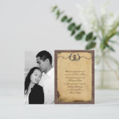 Rustikale Land-Hufeisen, die Verlobung Wedding Einladung (Stehend Vorderseite)