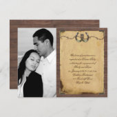 Rustikale Land-Hufeisen, die Verlobung Wedding Einladung (Vorne/Hinten)