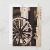 Rustikale Land-Lastwagen-Rad-Hochzeits-Einladungen Einladung (Rückseite)