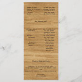 Rustikale Land-Lilien-Aquarell-Hochzeitsprogramm Programm (Rückseite)