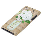 Rustikale Land-Maurer-Glas-Blumen-WeißHydrangeas iPod Touch Case (unten)