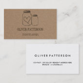 Rustikale Land-Packpapier-Weckgläser Visitenkarte (Vorne/Hinten)