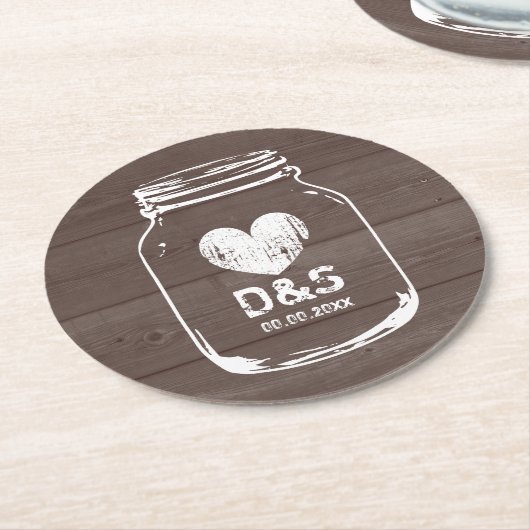 Rustikale Land Runder Pappuntersetzer (Angewinkelt)