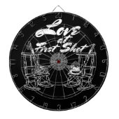 Rustikale Land-Scheunen-Hochzeits-Party-Jagd-Paare Dartscheibe (vorne)