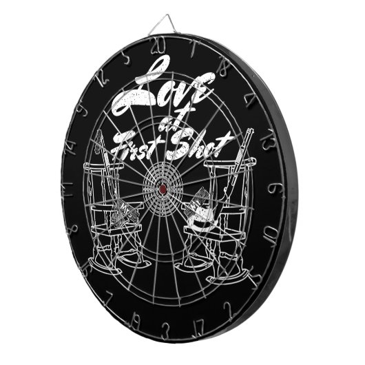 Rustikale Land-Scheunen-Hochzeits-Party-Jagd-Paare Dartscheibe (Vorderseite rechts)