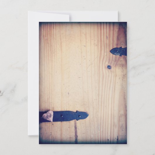 Rustikale Land-Scheunen-hölzerne Einladung (Rückseite)