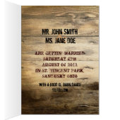 Rustikale Land-Scheunen-hölzerne Scheunen-Hochzeit (Innen (Rechts))