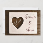 Rustikale Land-Scheunen-laden hölzerne Einladung (Rückseite)