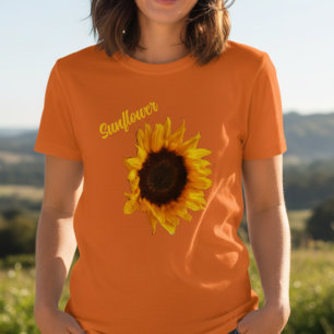 Rustikale Land-Sonnenblume Botanische Fotografie T-Shirt