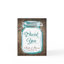 Rustikale Land-Weckglas-Hochzeit danken Ihnen