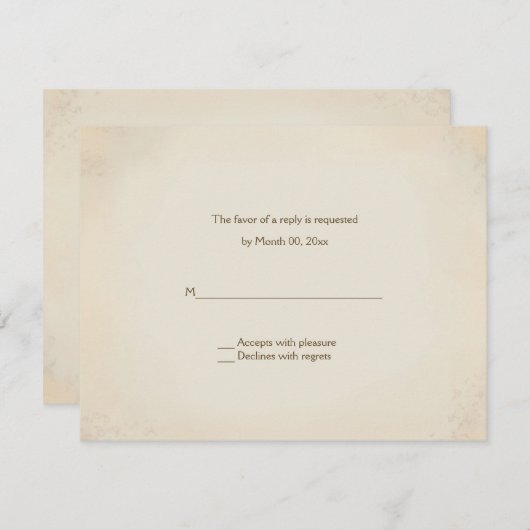 Rustikale Land-Western-Hochzeits-Antwort-Karten RSVP Karte (Vorne/Hinten)