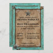 Rustikale Land-Western-Hochzeits-Einladung Einladung (Vorne/Hinten)