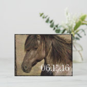 Rustikale Land-Western-Pferdehochzeits-Einladungen Einladung (Stehend Vorderseite)