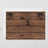 Rustikale Landbabys atmen Holz-Hochzeit RSVP-Karte Einladung (Rückseite)