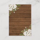 Rustikale Landbücher für Babydusche Begleitkarte (Rückseite)