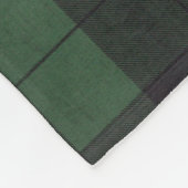 rustikale Landdecke der grünen schwarzen karierten Fleecedecke (Ecke)