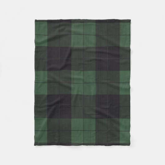 rustikale Landdecke der grünen schwarzen karierten Fleecedecke (Vorderseite)