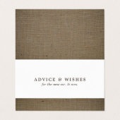 Rustikale Länderratenkarten Visitenkarten (Außenseite Aufgefaltet)