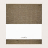 Rustikale Länderratenkarten Visitenkarten (Innenseite Aufgefaltet)