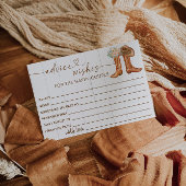 Rustikale Länderstiefel und Ratschläge und Wünsche Begleitkarte