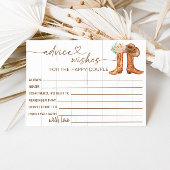 Rustikale Länderstiefel und Ratschläge und Wünsche Begleitkarte