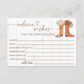 Rustikale Länderstiefel und Ratschläge und Wünsche Begleitkarte (Vorderseite)