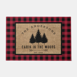 Rustikale Landfamilie Kabine im Wald Fußmatte