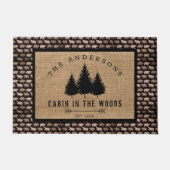 Rustikale Landfamilie Kabine in Bärenmoose Fußmatte (Vorderseite)
