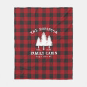 Rustikale Landfamilienhaus Tree Red Buffalo Karier Fleecedecke (Vorderseite)