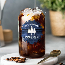 Rustikale Landfamilienhäuser Bäume Blauer Holzdruc Dosenglas