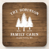 Rustikale Landfamilienhäuser Baumkronen Holzpflast Getränkeuntersetzer (Vorderseite)