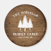 Rustikale Landfamilienhäuser Baumkronen Holzpflast Magnet (Vorne)