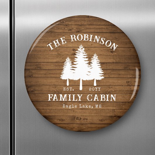 Rustikale Landfamilienhäuser Baumkronen Holzpflast Magnet