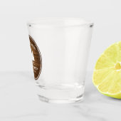 Rustikale Landfamilienhäuser Baumkronen Holzpflast Schnapsglas (Rechts)