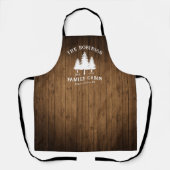 Rustikale Landfamilienhäuser Baumkronen Holzpflast Schürze (Vorderseite)