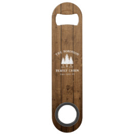 Rustikale Landfamilienhäuser Baumkronen Holzpflast Speed Flaschenöffner