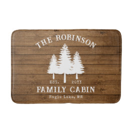 Rustikale Landfamilienhütten Bäume Holzstil drucke Badematte