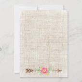 Rustikale Landflorenkünstler Hochzeitseinladungen Einladung (Rückseite)