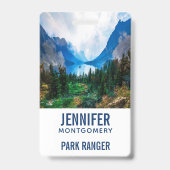 Rustikale Landgebirge Naturfotografie Ausweis (Rückseite)